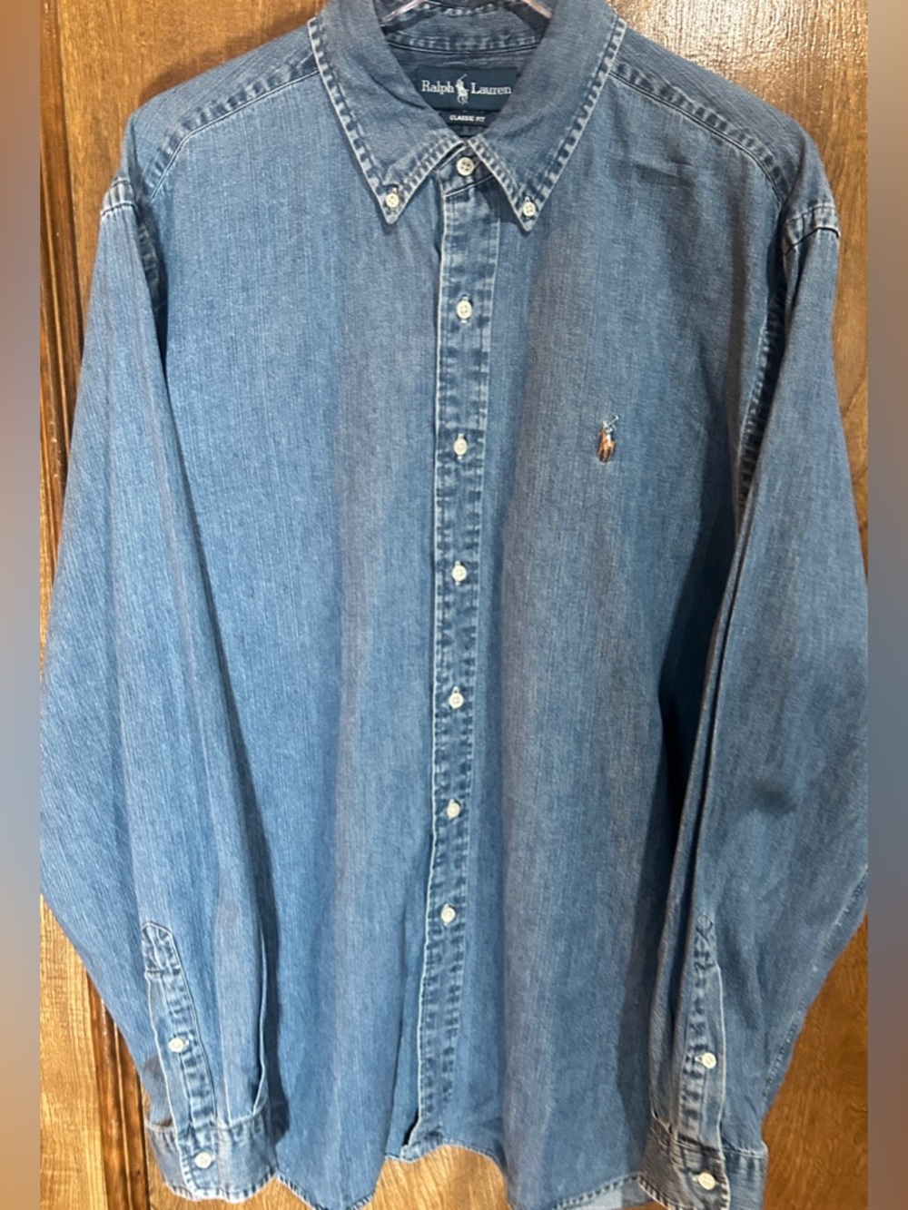 Polo Ralph Lauren Men’s Classic Fit Denim Button Down Shirt XXL - Picture 2 of 6